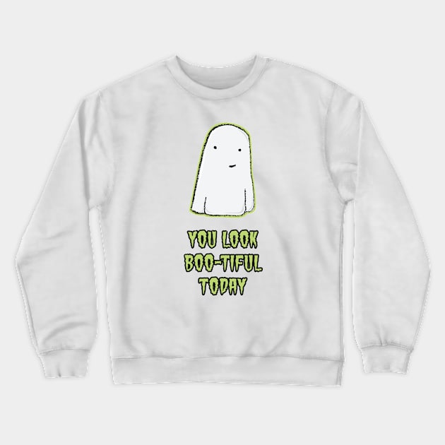 Boo-tiful Ghost Crewneck Sweatshirt by Phil Tessier